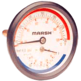 Marsh Bellofram Boiler Gauge, Tridicator